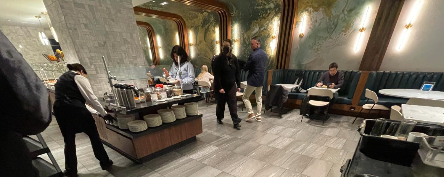 Amex Lounge SEA Buffet Area