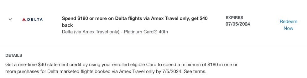 delta amex offer