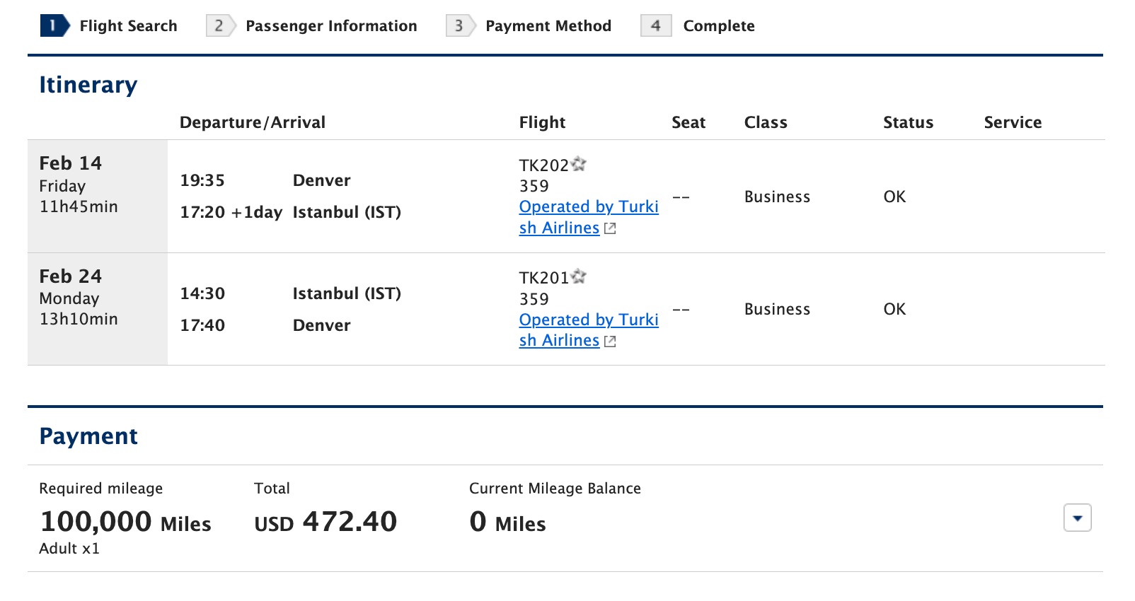 denver to istanbul