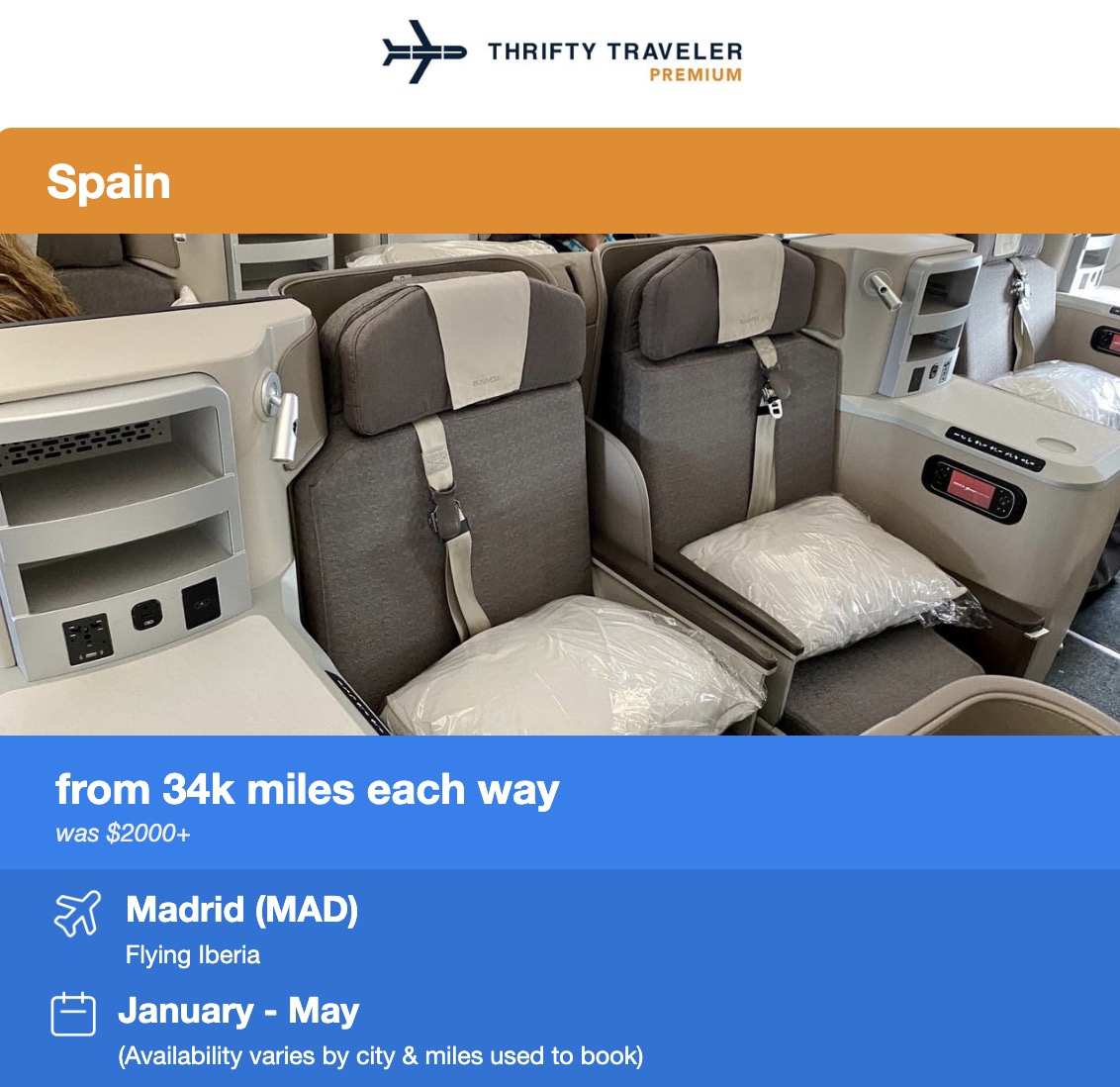 Iberia business class