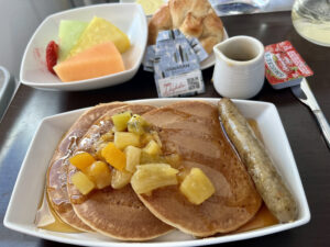 pancakes on Hawaiian Airlines