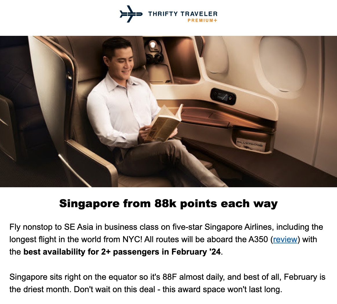 singapore business class alert