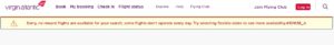 virgin atlantic award search error